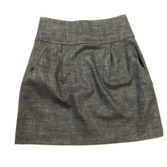Theory gray A line textured wool blend skirt Size 2 - Picture 1 of 8
